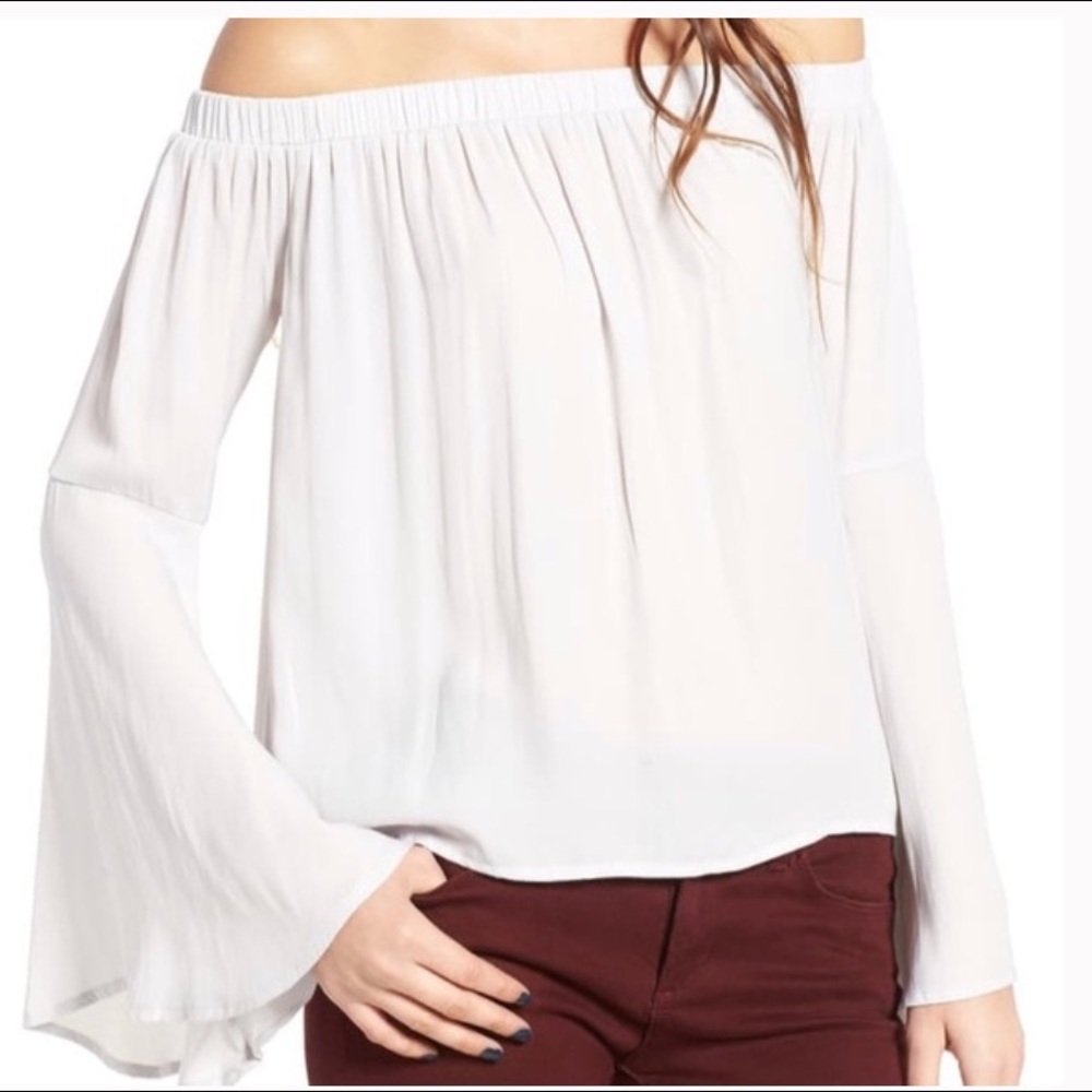 ten sixty sherman white off the shoulder blouse